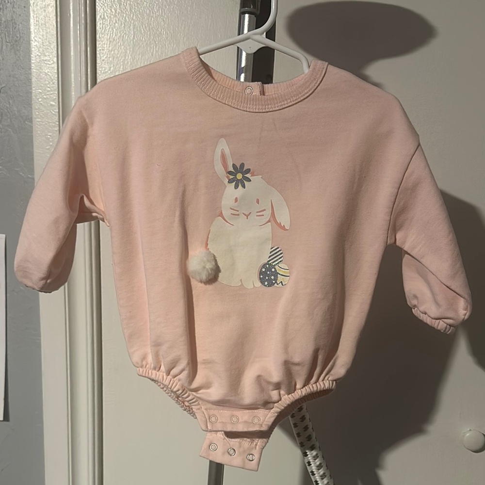 Cute Pink Bunny Baby Onesie
